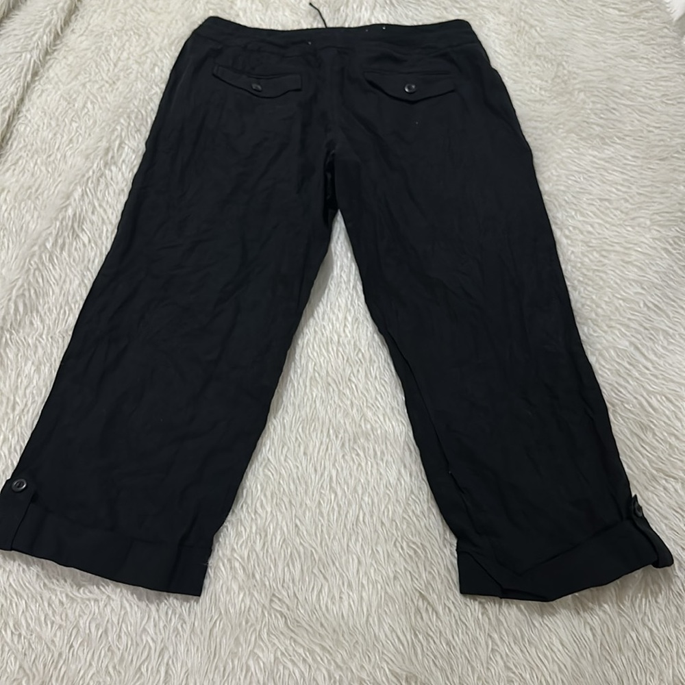 Vintage Old Navy Black Linen Pants Size 12